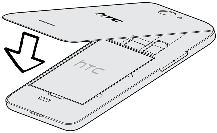 HTC DESIRE 516 DUAL WH - Remettre la coque arrière - 1