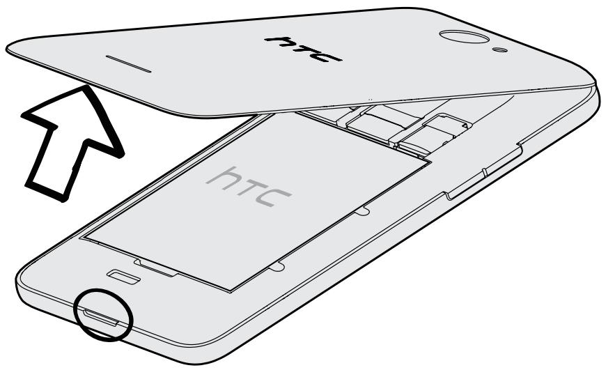 HTC DESIRE 516 DUAL WH - Retirer la coque arrière - 1