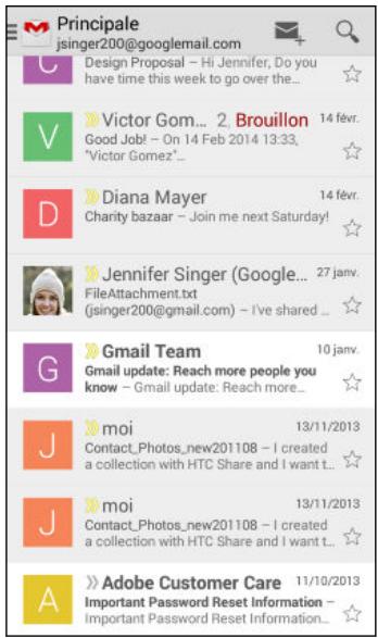 HTC DESIRE 516 DUAL WH - Afficher votre boîte de réception gmail - 1