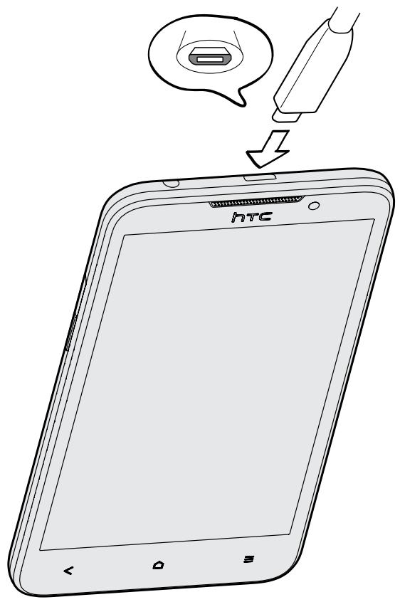 HTC DESIRE 516 DUAL WH - Charger la batterie - 2