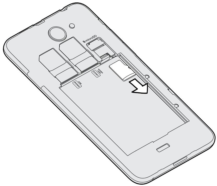 HTC DESIRE 516 DUAL WH - Retirer la carte mémoire - 1