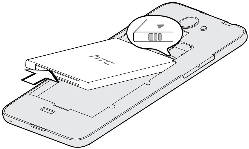 HTC DESIRE 516 DUAL WH - Installer la batterie - 2