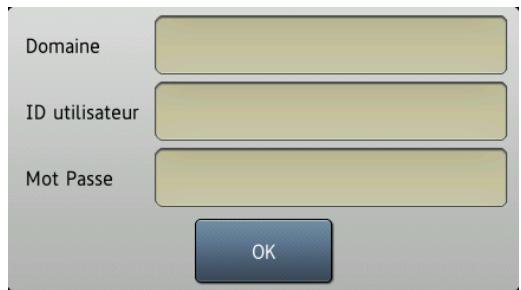 Domaine ID utilisateur Mot Passe OK