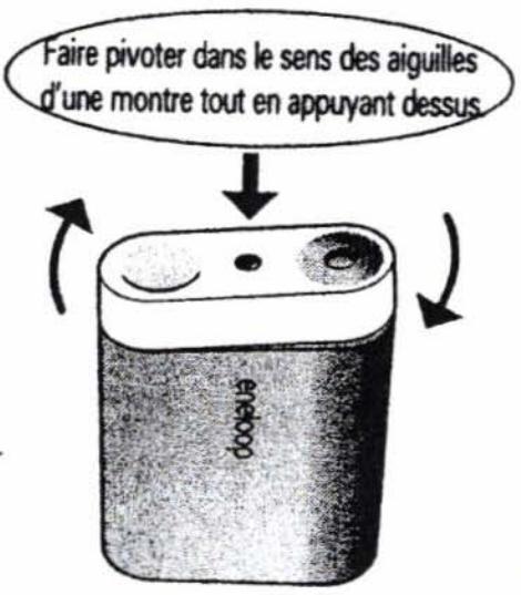 SANYO KIR-SL2P KAIRO ROSE - Comment insérer les piles - 3