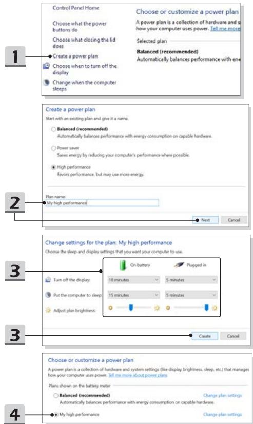 MSIPC MODERN 14A10M-607FR - Créez votre propre mode de gestion de l'alimentation - 1