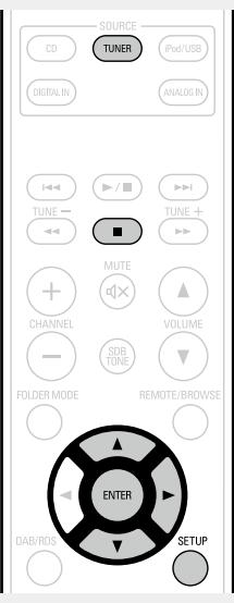 DENON D-M39 SPBK SILVER - Appuyez sur SETUP. - 1