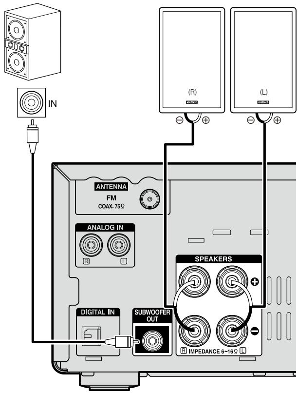 DENON D-M39 SPBK SILVER - Connexion des enceintes - 1