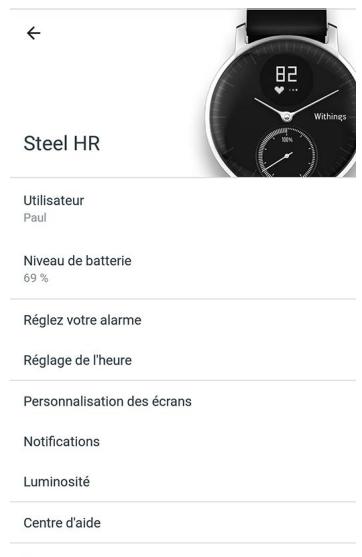 WITHINGS NOIR - Réglage des aiguilles - 2