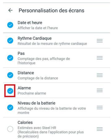 WITHINGS NOIR - Modification de l'ordre d'affichage des écrans - 3