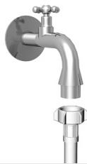 GORENJE WA72145BK - Branchement du flexible d'alimentation en eau - 1