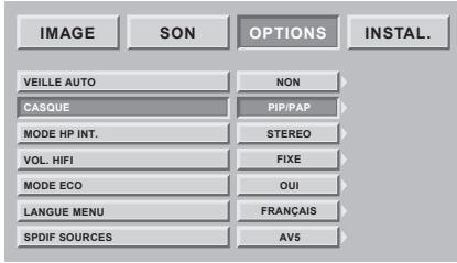 SAGEM HD-D45HG4T - Réglage de la sortie casque - 1