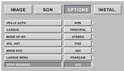SAGEM HD-D45HG4T - Réglage de la sortie SPDIF - 1