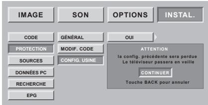 SAGEM HD-D45HG4T - Retour à la configuration initiale - 1
