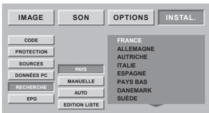 SAGEM HD-D45HG4T - Choix du pays - 1