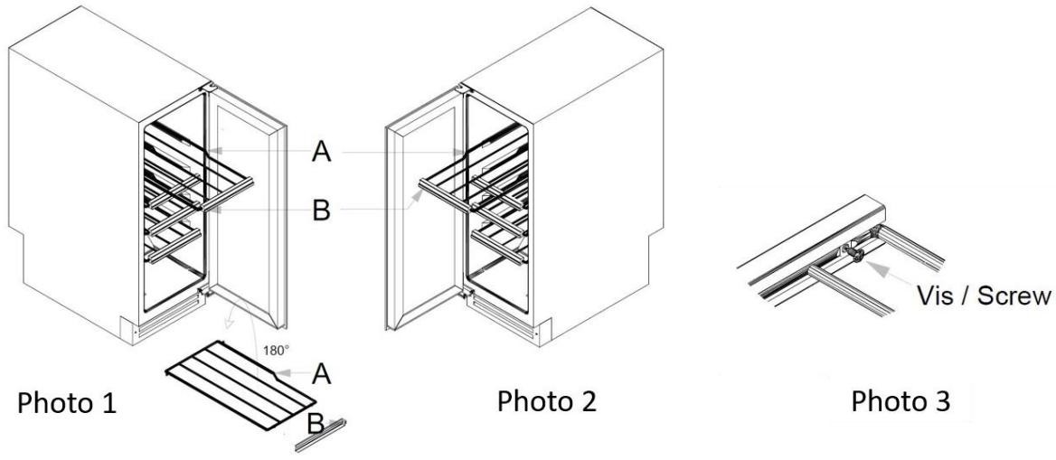 DARTY AVINTAGECAVE_A_VIN_INTEGRABLE_AVU23TB1 - Regolazione dei ripiani - 1