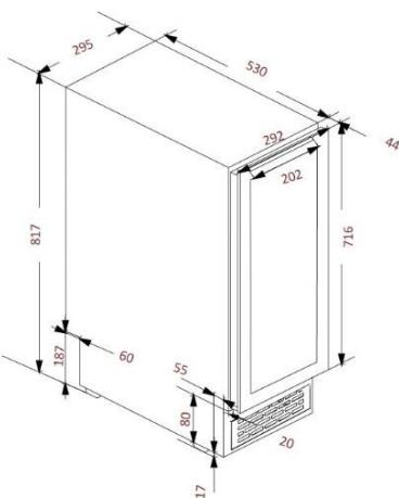 DARTY AVINTAGECAVE_A_VIN_INTEGRABLE_AVU23TB1 - Built-in installation drawings - 2