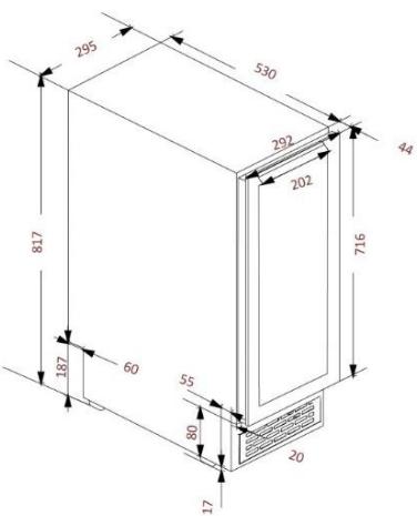 DARTY AVINTAGECAVE_A_VIN_INTEGRABLE_AVU23TB1 - Einbauschema - 2