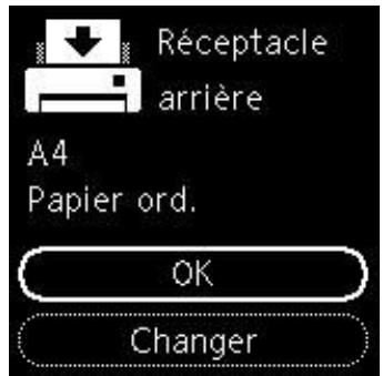 CANON TS6350A - Après le chargement du papier : - 2