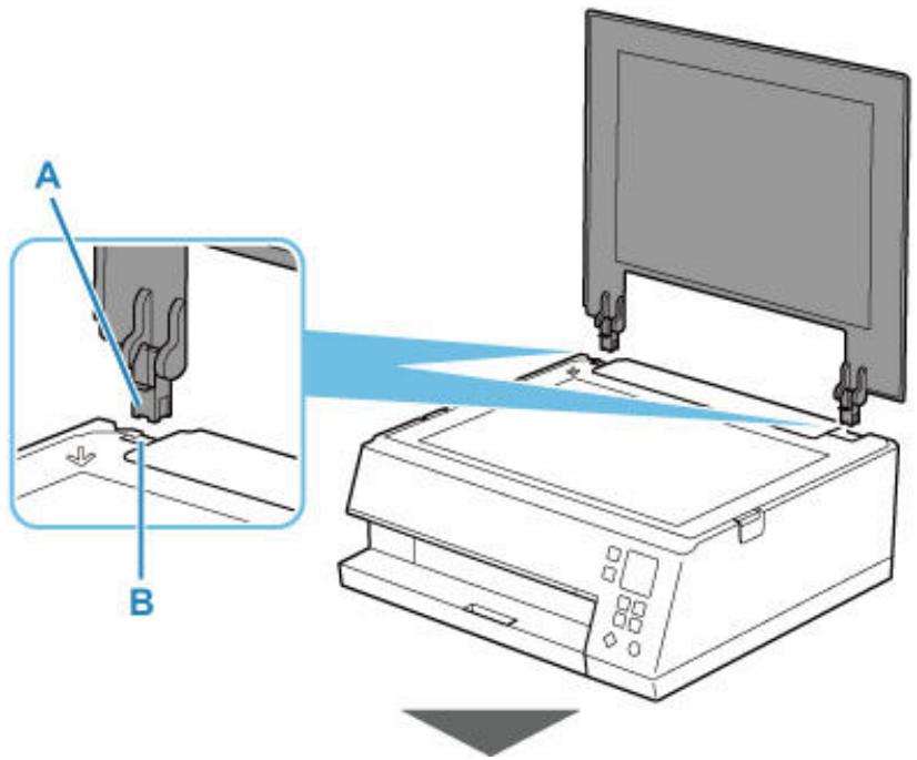 CANON TS6350A - Fixation du capot du scanner : - 1