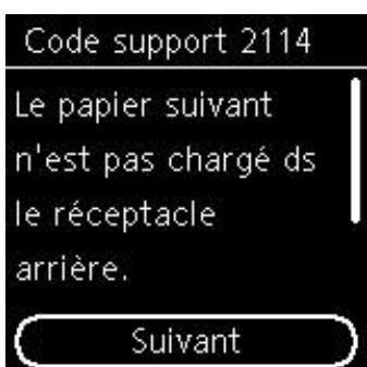 CANON TS6350A - Lorsque les paramètres de papier pour l'impression sont différents des informations concernant le papier enregistrées dans l'imprimante : - 2