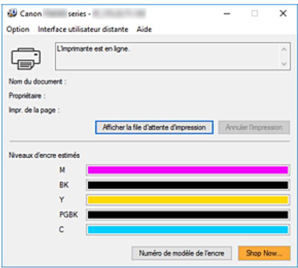 CANON TS6350A - Afficher les niveaux d'encre estimés - 1