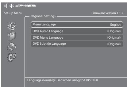 KISS DP 1100 - Paramètres de langue - 1