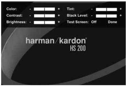 HARMAN KARDON HS-200 - Ajustement vidéo - 2