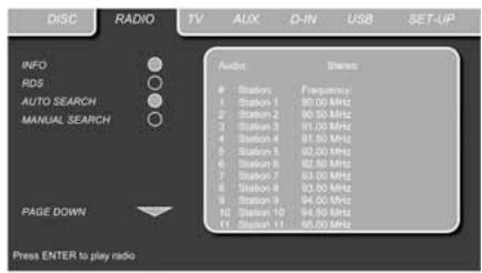 HARMAN KARDON HS-200 - Menu radio - 2