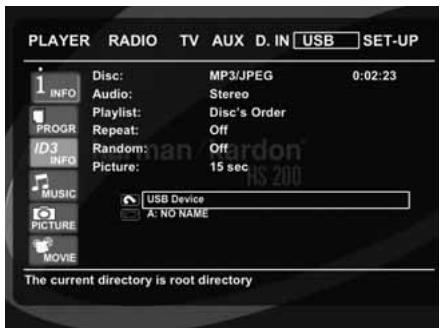 HARMAN KARDON HS-200 - MENU USB - 1