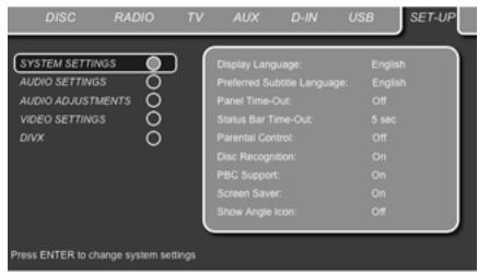 HARMAN KARDON HS-200 - Réglages système - 2