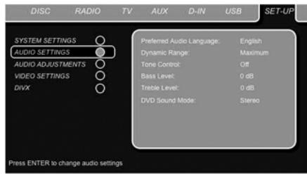 HARMAN KARDON HS-200 - Réglages système - 3