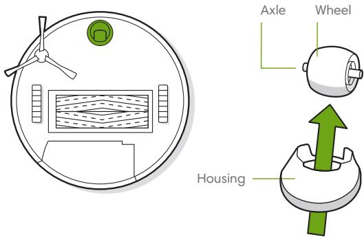 IROBOT J7558 - Cleaning the Front Caster Wheel - 1