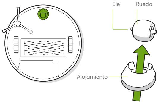 IROBOT J7558 - Limpieza de la rueda pivotante delantera - 1