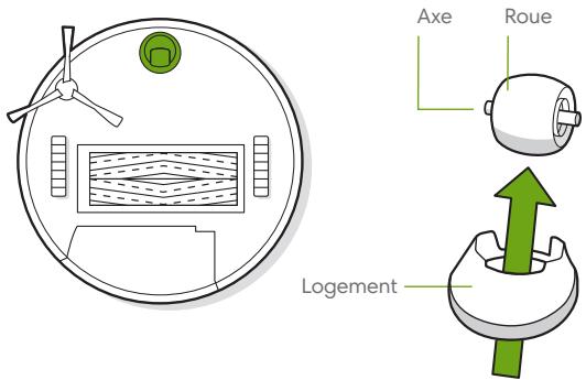 IROBOT J7558 - Nettoyage de la roue avant - 1