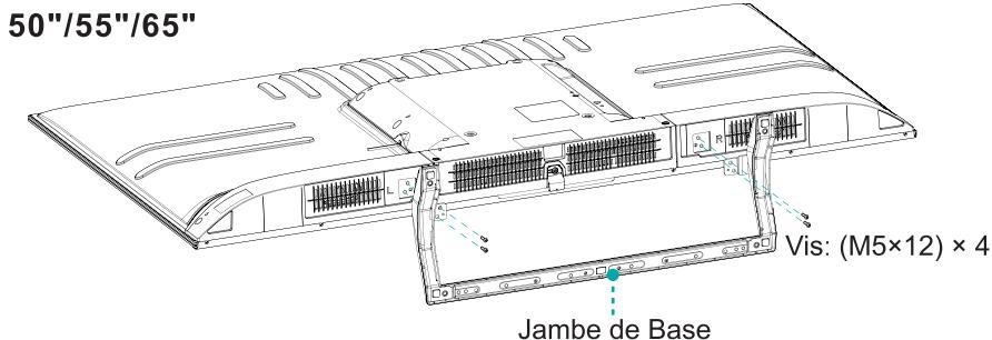 HISENSE LCD 39 A44 POUCES45AE7200F - Installation du support - 2