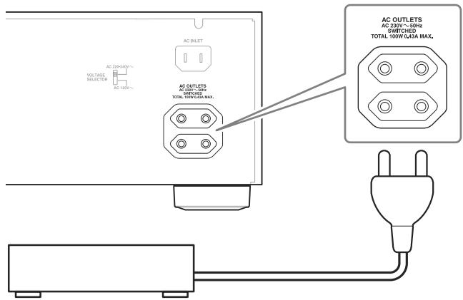ONKYO A-9377B - Alimenter d'autres éléments avec les prises en face arrière - 1