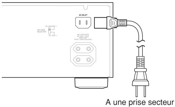 ONKYO A-9377B - Connexion du cable d'alimentation de I'A-9377 - 1