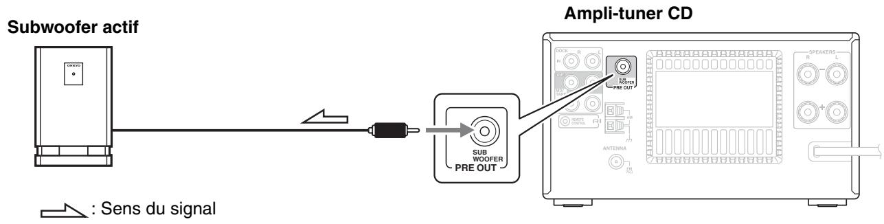 ONKYO CS525S - Connexion d'un caisson de graves - 1