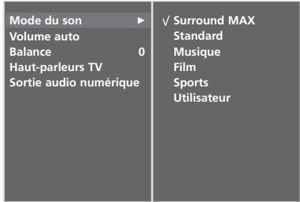 LG-GOLDSTAR 42PC35 - RÉGLAGES PRÉDÉFINIS DU SON – MODE DU SON - 4