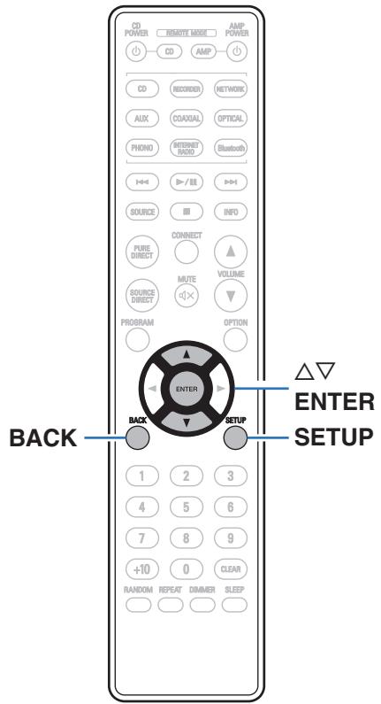 DENON PMA-900HNE - Plan du menu - 1