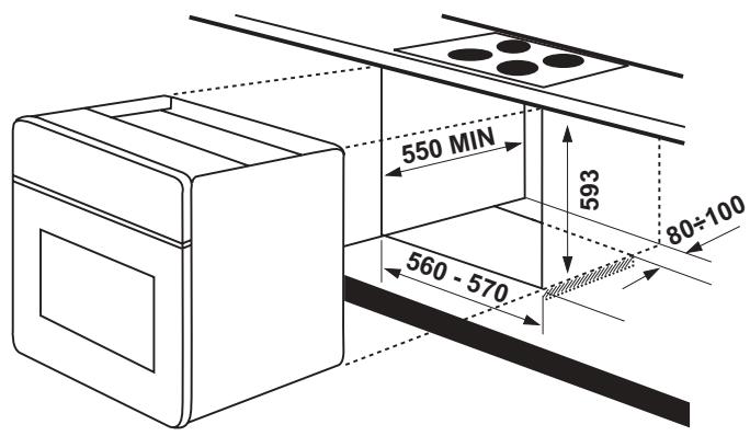 FAURE CFC 518R - Fixation dans le meuble - 3