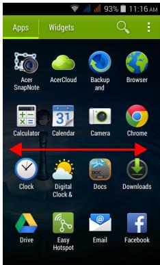 ACER LIQUID Z200 DUO BLEU - Le menu des applications (applis) - 1