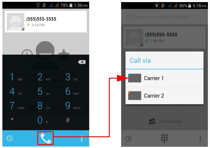 ACER LIQUID Z200 DUO BLEU - Sélectionner quelle SIM utiliser lors d'un appel - 1