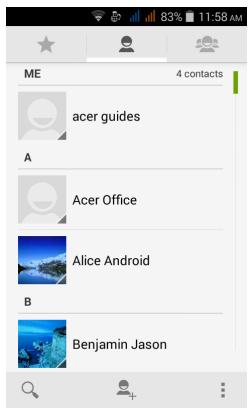 ACER LIQUID Z200 DUO BLEU - Gérer vos contacts - 1