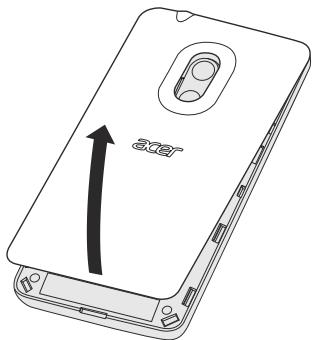ACER LIQUID Z200 DUO BLEU - Installer une carte SIM ou une carte microsd - 1