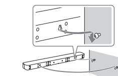 SONY HT-S20R - Fixation de l'enceinte-barre au mur - 6