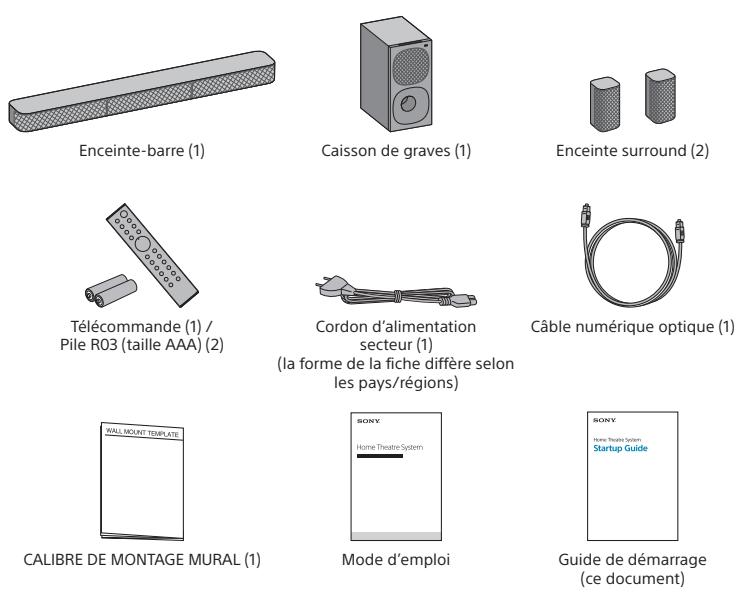 SONY HT-S20R - Contenu de l'emballage - 1