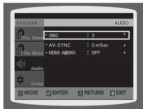 SAMSUNG HT-X810R - CONFIGURATION DE LA COMPRESSION DRC (COMPRESSION DE LA PLAGE DYNAMIQUE) - 1