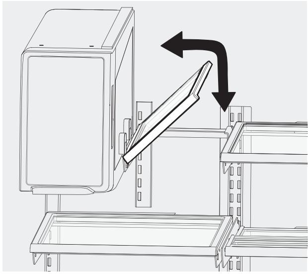 ELECTROLUX LLTOVA52U - Pour régler une clayette rabattable : - 1