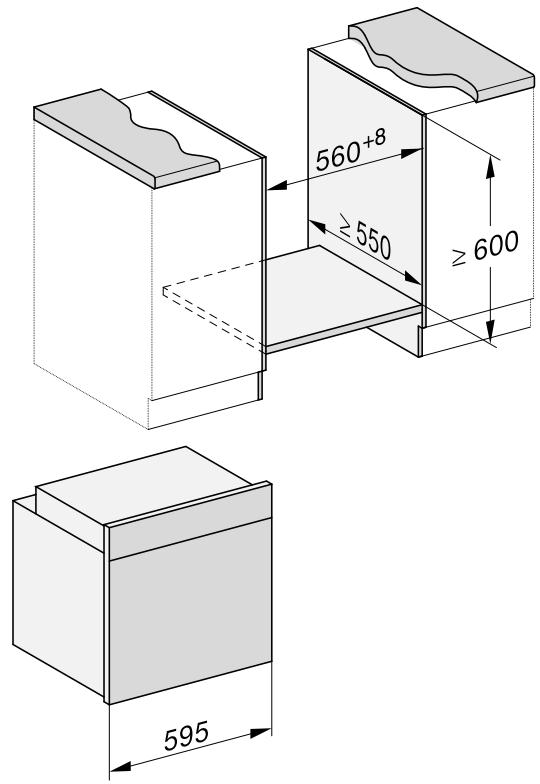 MIELE 7261 - Encastrement dans un meuble haut ou bas - 2